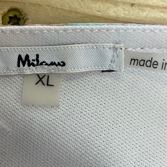 Milano Colorful Print Blouse V-Neck Short Sleeve Top Lightweight XL - Picture 3 of 6